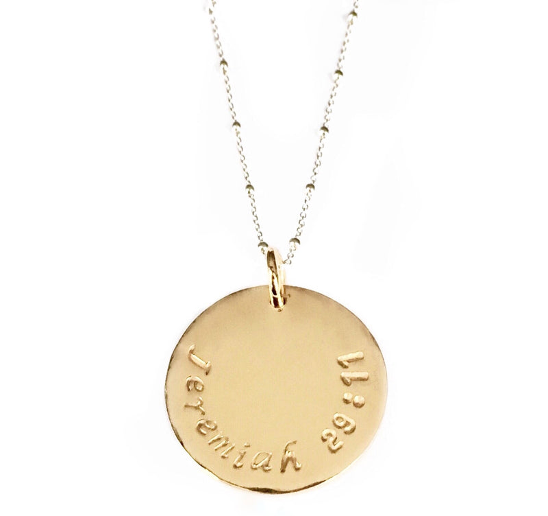 Gold & Silver Statement disc necklace