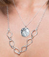 Silver rock necklace